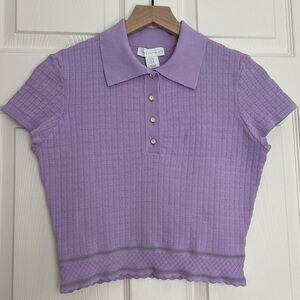NWT House of Harlow 1960 Lilac Polo Blouse (Top Only) from‎ Matching Set Size M